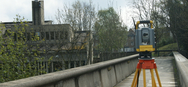Total station measuring